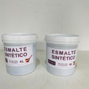 Lote x2 esmaltes sintéticos color negro de 4L