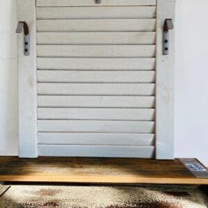 Perchero rústico + mesa ratona en madera