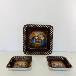 Lote x3 piezas juego antiguo de porcelana Bavaria