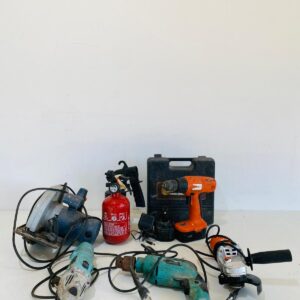 Lote x7 artículos: bomberito, amoladoras, taladros y otros