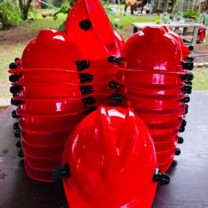 Lote x50 cascos de seguridad con arnes regulable