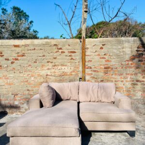 Sillón en L 2 módulos, color beige