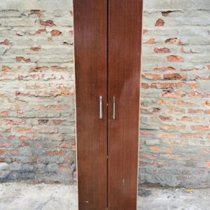 Ropero en mdf 2 puertas, color marrón oscuro