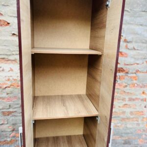Ropero en mdf 2 puertas, color marrón oscuro