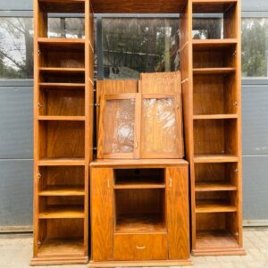 Mueble de comedor: 2 tramos + mueble rodante + estantes