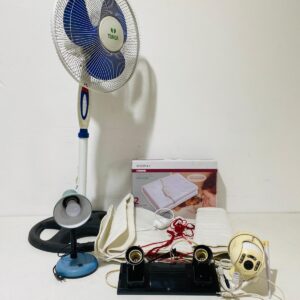Lote x5 artículos: calienta camas, ventilador, cámara de seguridad y otros