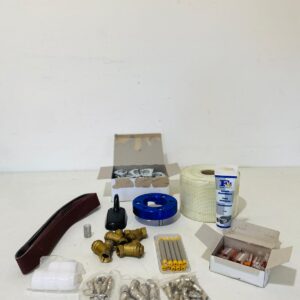 Lote x16 artículos: punteros, pastina, lijas, conexiones para tubos de agua y otros