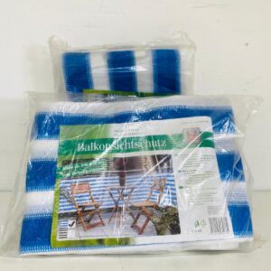 Lote x2 lonas rectangulares: blanca y azul 6,00 x 0,75 m