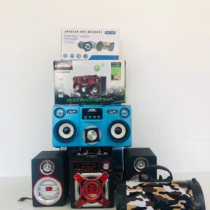 Lote x3: equipo de audio y parlantes