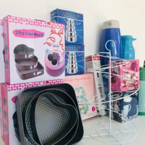 Lote x19: torteras desmontables, jarras, tazas, tappers y otros