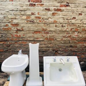 Bidet + bacha con pie