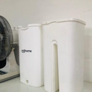 Lote x4 artículos: ventilador 110v + 3 papeleras (con detalles)