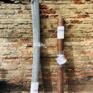 Lote x2 cortinas de PVC: gris3,0x1,580m, marrón 3,0x 1,50m