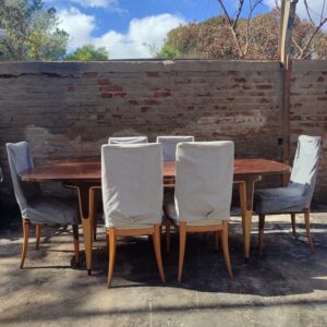 Juego de comedor: 6 sillas y mesa con extensible