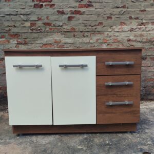Mueble de cocina en MDF, 2 puertas 3 cajones