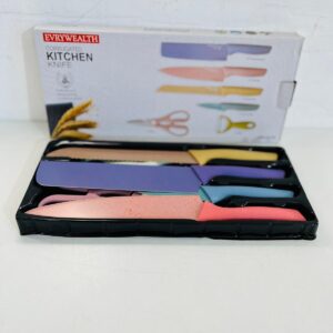 Set de cuchillos, 6 unidades: cuchillos, tijera y pela papas (chicos)