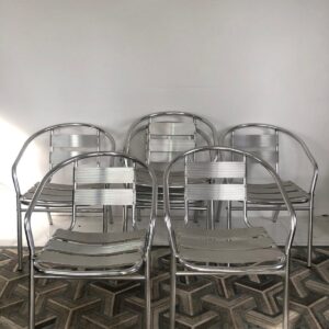 Lote x6 sillas en aluminio