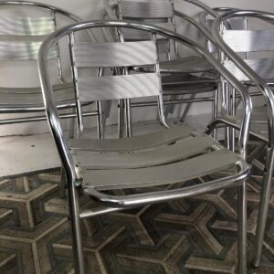 Lote x6 sillas en aluminio