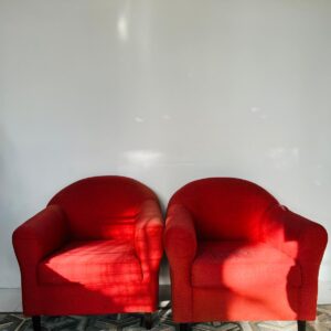 Lote x2 butacas 1 cuerpo, color rojo