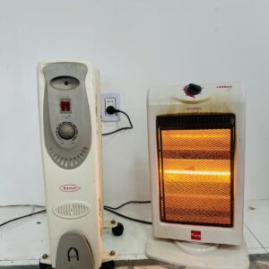 Lote x2: radiador y estufa halogena
