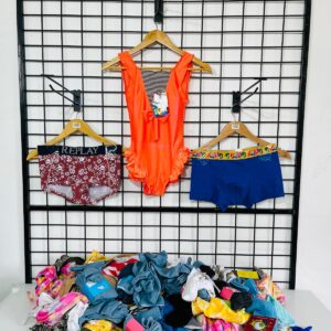Lote x100 prendas: medias, boxers, bombachas, mallas y otros