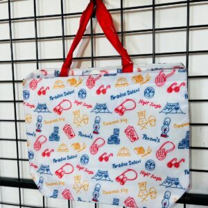 Lote x31 bolsos térmicos: blanco con rojo