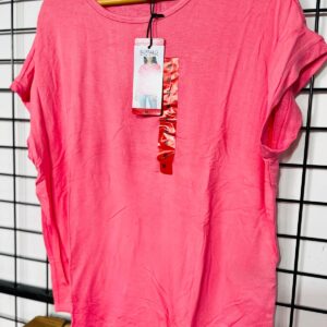 Lote x62 remeras lisas, color rosado