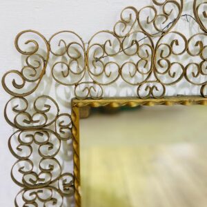 Espejo con bordes dorados 77x55 cm