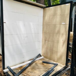 Exhibidor en hierro 2,05x1,55x1,10 m