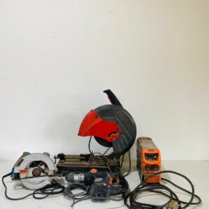 Lote x4 herramientas: soldadora, sierra, taladro y otro