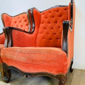 Lote x2 sillones individuales Luis XVI