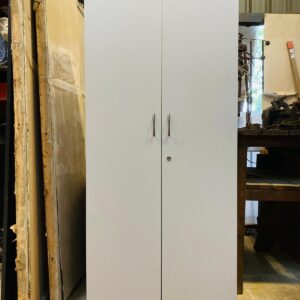 Biblioteca 2 puertas 4 estantes, en mdf color gris 1,80x0,74x0,40 m