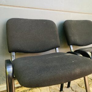 Lote x2 sillas tapizadas, color negro