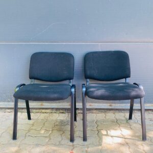 Lote x2 sillas tapizadas, color negro