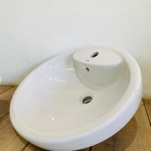 Lote x2 bachas redondas, diferentes, color blanco