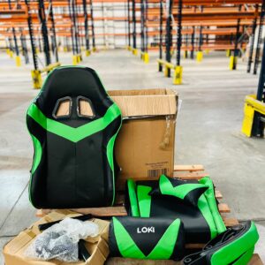 Silla gamer desarmada, con faltantes NEGRA Y VERDE