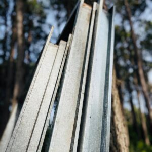 Lote x3 marcos galvanizados 2,44x1,25x0,10 m - 2,22x1,20x0,10 m
