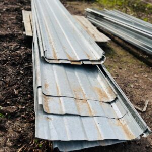 Lote x12 chapas y recortes tipo autoportantes 3,00 a 3,80 m aprox (ancho 50 cm)