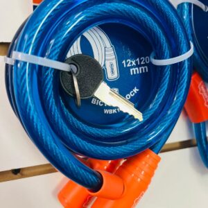 Lote x4: candados para bici 120 cm 20 mm y cadenas 10x1500 mm