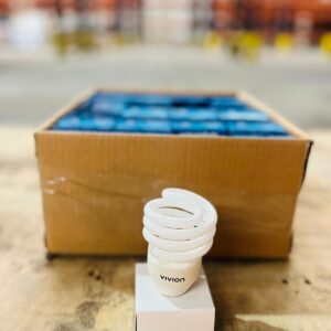 Lote x20 lámparas espiral luz cálida 23W VIVION