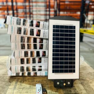 Lote x8 focos de patio solares led 60W OMIO