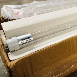 Lote x25 tubos led transparente, luz fría 1,20 m 16W VIVON