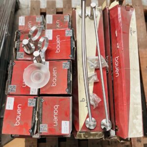 Lote x40 u: porta toalla y jaboneras en vidrio