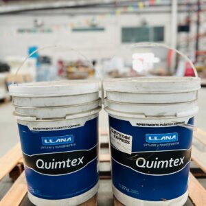Lote x2 baldes de revestimiento plástico continuo 27kg Quimtex