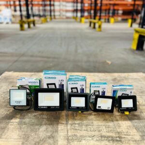 Lote x9 focos led varios W: 10W, 20W, 50W OMIO/VIVION