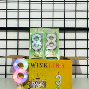 Lote x12 velas numéricas musicales (nro. 8)