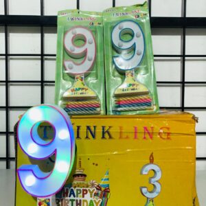 Lote x9 velas numéricas musicales (nro. 9)