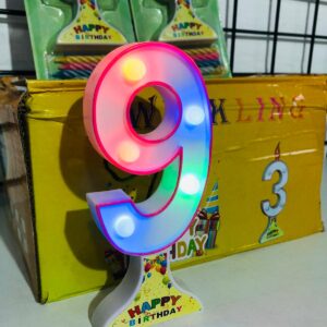 Lote x9 velas numéricas musicales (nro. 9)