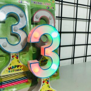 Lote x8 velas numéricas musicales (nro. 3)