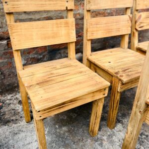 Lote x4 sillas de madera